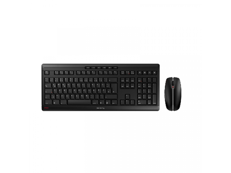 Cherry Stream Desktop - Standard - RF Wireless - QWERTY - Schwarz - Maus enthalten JD-8500GB-2