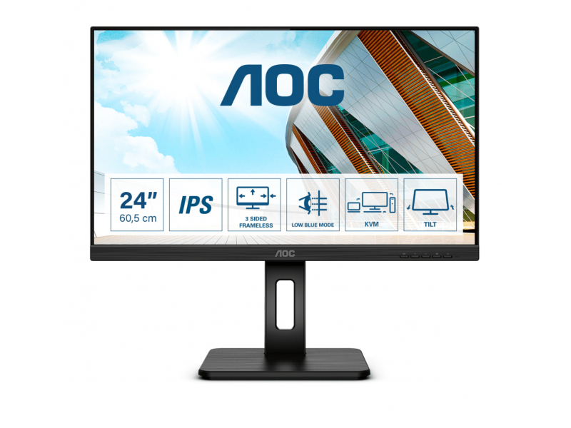 AOC 60,5 cm (23.8 Zoll) -Full HD - LED - 4 ms - Schwarz 24P2C