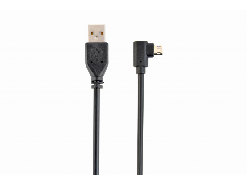 CableXpert Doppelseitiges, rechtwinkliges Mikro-USB-Kabel, 1,8 m, CCB-USB2-AMmDM90-6