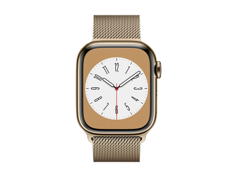 Apple Watch Series 8 GPS Cellular 41mm Gold Steel Milanese MNJF3FD/A