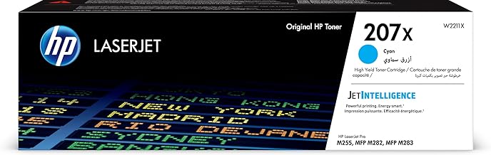 HP 207X (W2211X) Cyan Original High Yield Toner for HP Colour LaserJet Pro M283 / M282 / M255