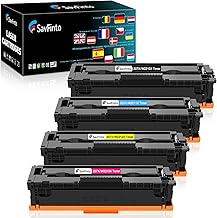 SavFinto 207X Toner Multipack (Without Chip) Compatible with HP 207X 207A for HP Color Laserjet Pro MFP M283fdw M283fdn M282nw M255dw M255nw (1 Black, 1 Cyan, 1 Magenta, 1 Yellow)
