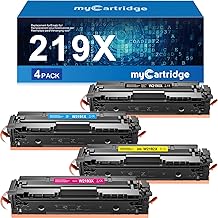 MYCARTRIDGE Replacement for HP 219X Toner for 219A 219X for HP Color Laserjet Pro MFP 3302FDWG Toner for MFP 3302SDWG 3302FDNG Toner for W2190X W2191X W2192X W2193X (4 Pack)