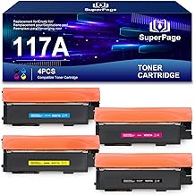 Superpage Replacement for HP 117A Toner Set Compatible with Toner HP Color Laser MFP 179fwg 178nwg 179fnw 178nw 150nw 150a W2070A W2071A W2072A W2073A (Pack of 4, Black Cyan Magenta Yellow)