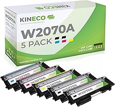 Kineco 5 117A Toner Compatible with HP W2070A W2071A W2072A W2073A for HP Color Laser MFP 178nwg 178nwg 179fwg Color Laser 150a 150nw