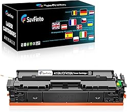 SavFinto 410A Compatible with HP 410X CF410A CF410X Printer Cartridge for MFP m477fdw Toner for HP Color Laserjet Pro MFP M477fdw M477fdn M452nw M377dw M452dn M452dw M477dw M477nw (1 Black