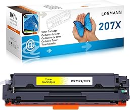 LOSMANN 207X W2212X with Chip Toner Compatible with HP 207X 207A W2212A Replacement for HP Color Laserjet Pro MFP M283fdw M255dw M282nw M283fdn M255nw (Yellow)