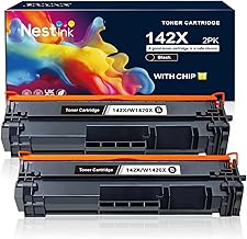 With Chip: Nestink W1420X W142X 2000 Pages Tonr 142A 1420A Compatible with HP Laserjet MFP M140W Tonr Laserjet MFP M110W M140 M110 M139 M139W Does Not Work with H P+ Printer (with E Model) Pack of 2