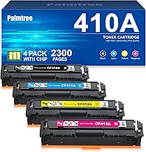 Palmtree 410A Toner Compatible with HP 410X Multipack CF410A CF410X Printer Cartridges for HP MFP M477fdw Toner Color Laserjet Pro MFP M477fdw M477fdn M452nw M377dw M452dn M452dw M477dw M477 (Pack of