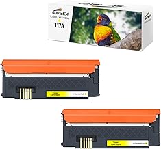 Starlet24 2 x 117A Toner Yellow Compatible with HP 117A W2072A as Replacement for Colour Laser MFP 178nwg 179fwg 179fnw 150nw 150a 178nw